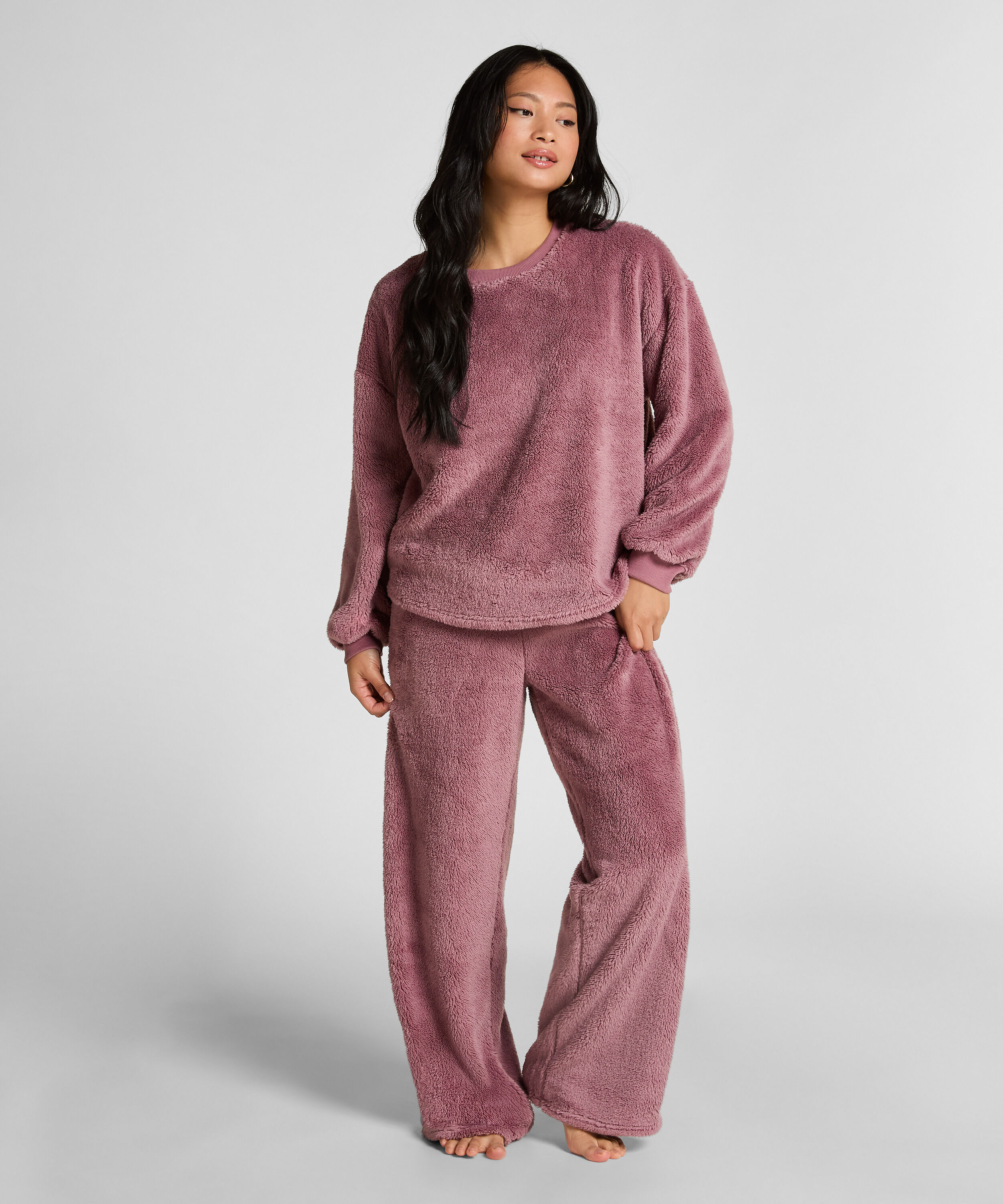 Pantalon Fluffy Fleece, Rose