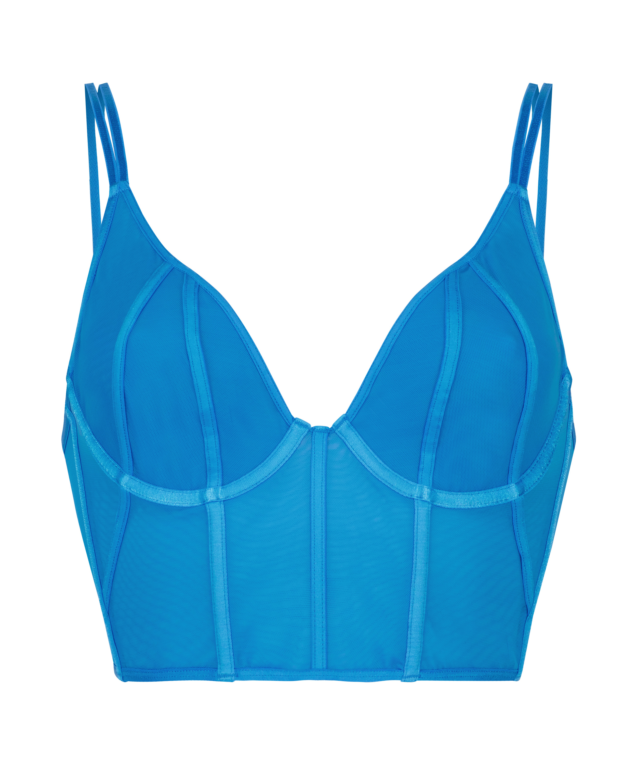 Soutien-gorge bustier non rembourr&eacute; &agrave; armatures Boujee, Bleu, main