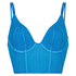 Soutien-gorge bustier non rembourr&eacute; &agrave; armatures Boujee, Bleu