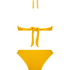 Bikini-Set Crinkle, Gelb
