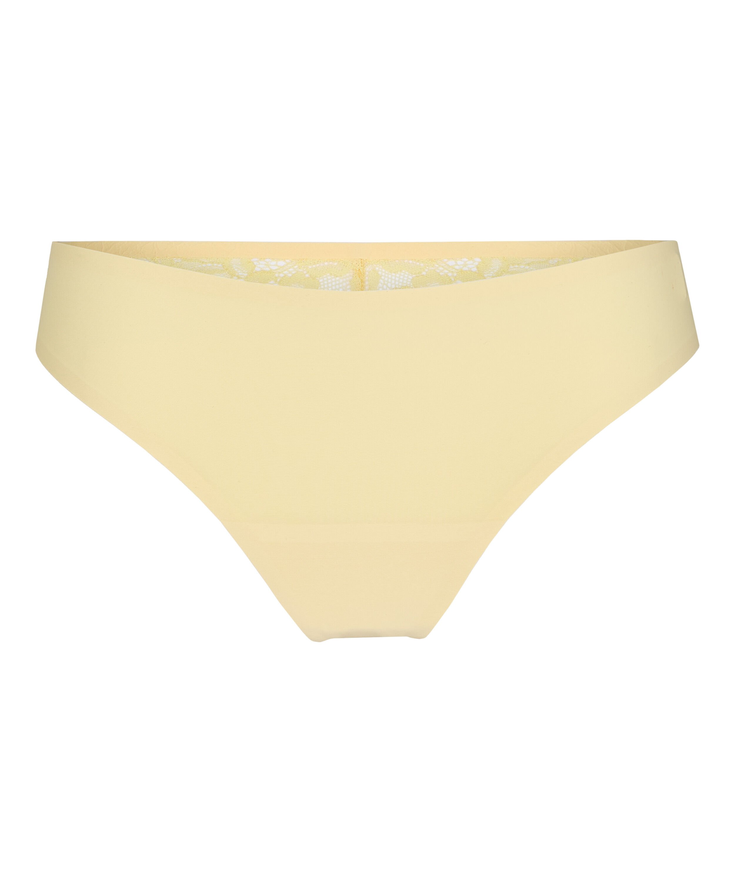 String Invisible Lace back, Jaune