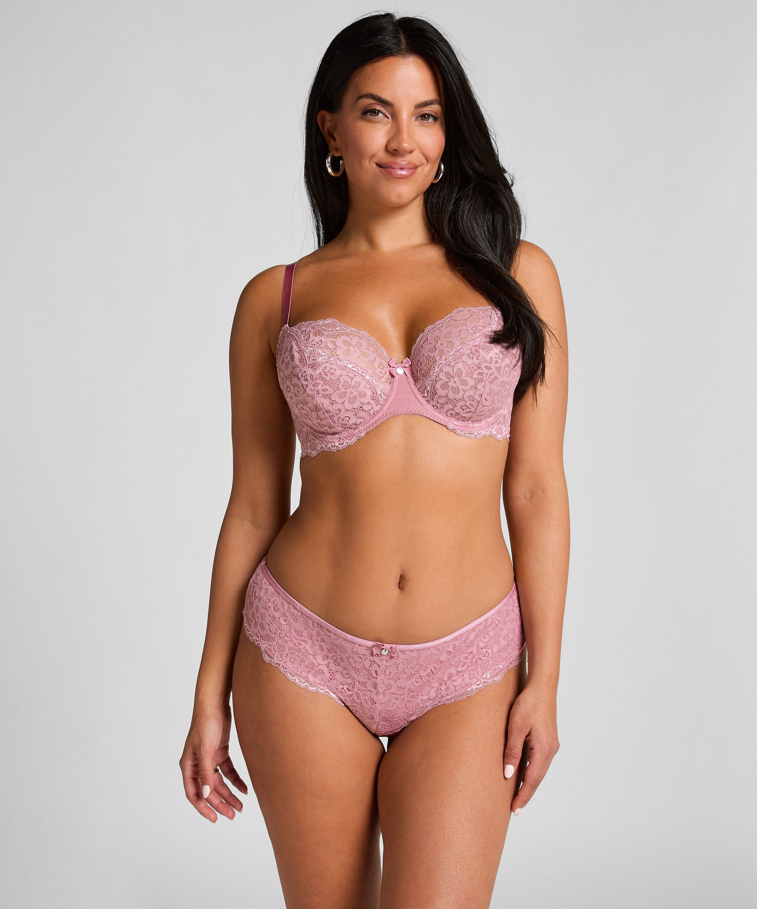 Slip brésilien Marine, Rose
