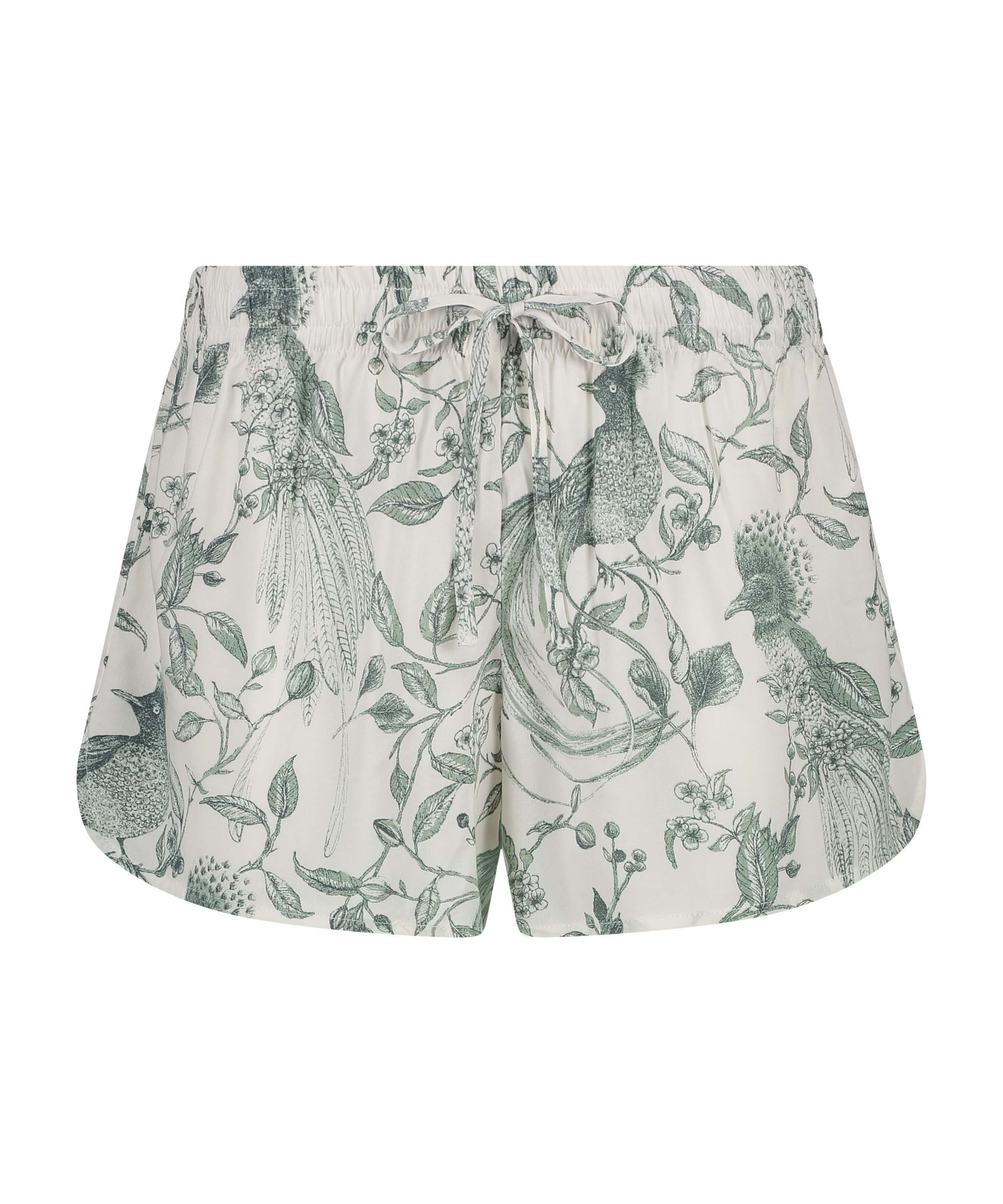 Pyjama-Shorts, Weiß, main