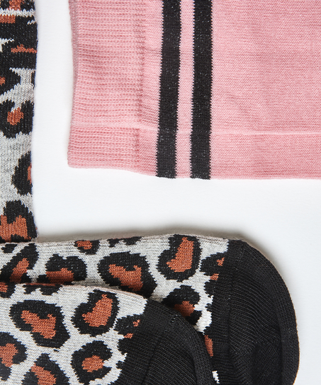 2 Paar Baumwollsocken, Grau