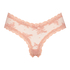 Slip br&eacute;silien V-shape mesh, Rose