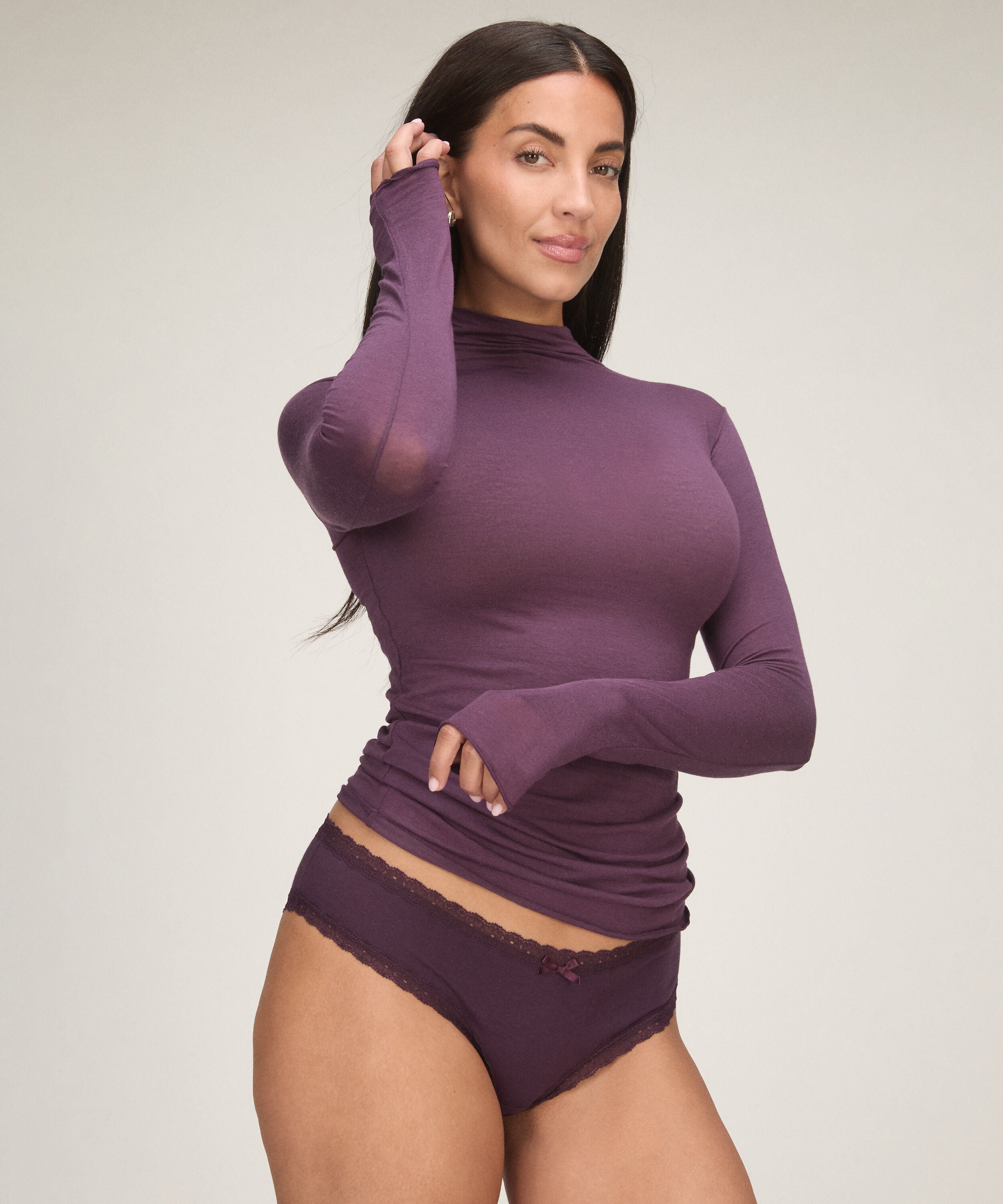 Lot de Slips Brazilian en Coton, Violet