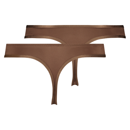 Lot de 2 strings Angie, marron