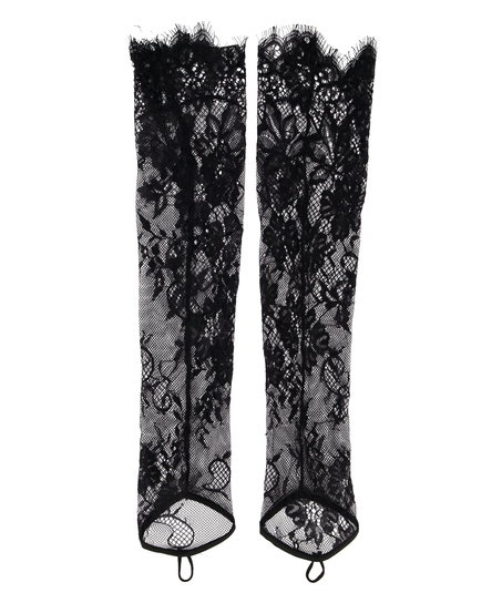 Spitzenhandschuhe, Schwarz