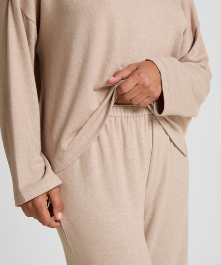 Hose Brushed Jersey, Beige