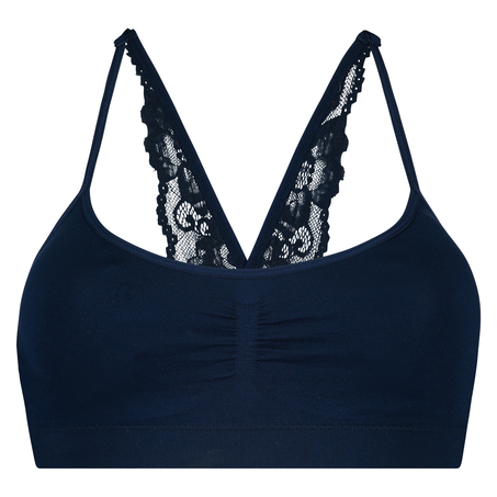 Nahtloses Croptop Maria, Blau