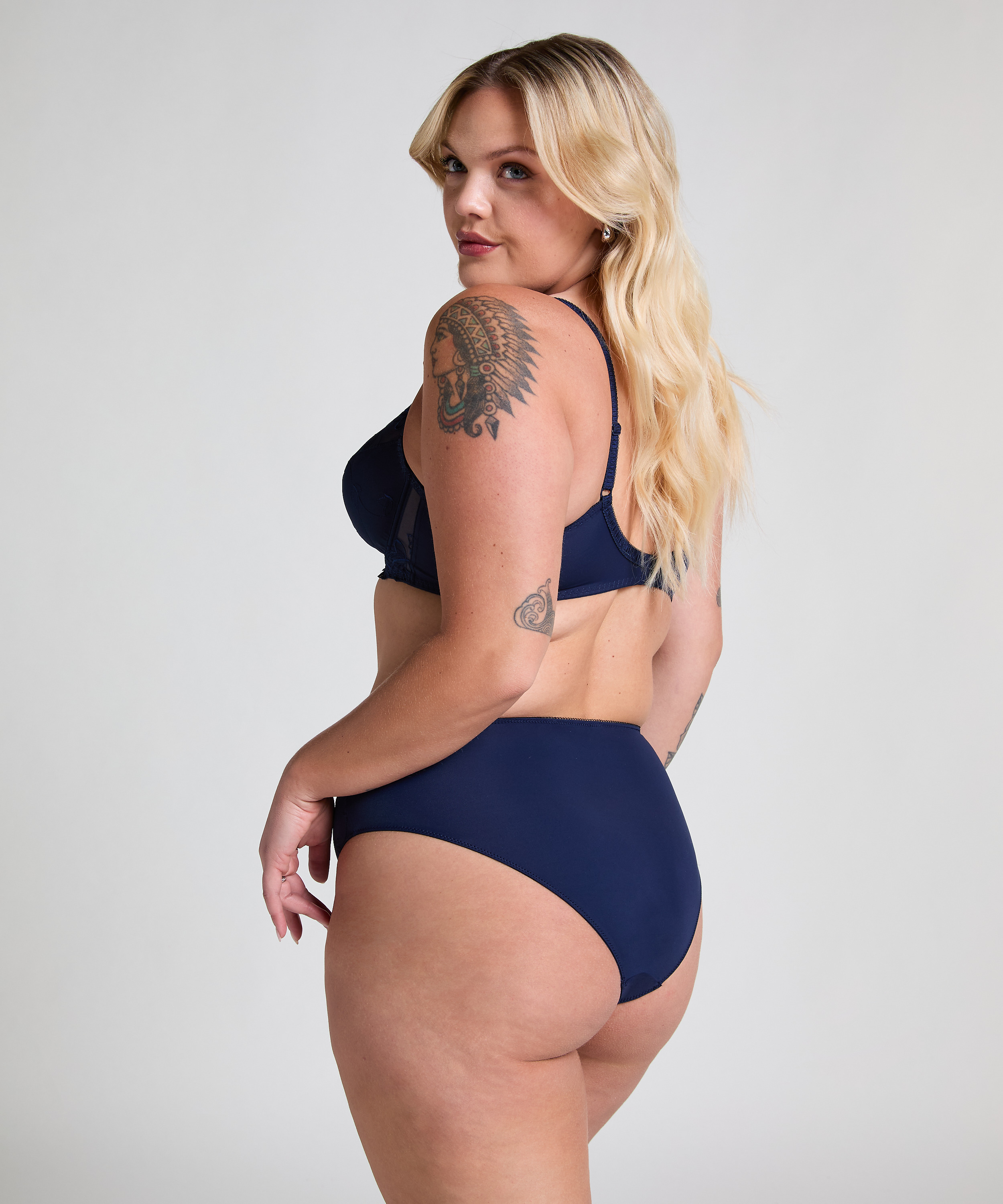 Hochgeschnittener Slip Diva, Blau, main