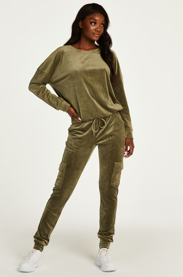 Hunkemöller Tall Pantalon de pyjama velours Vert