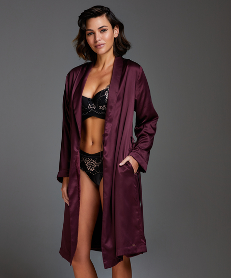 Bademantel Satin Fleece, Lila