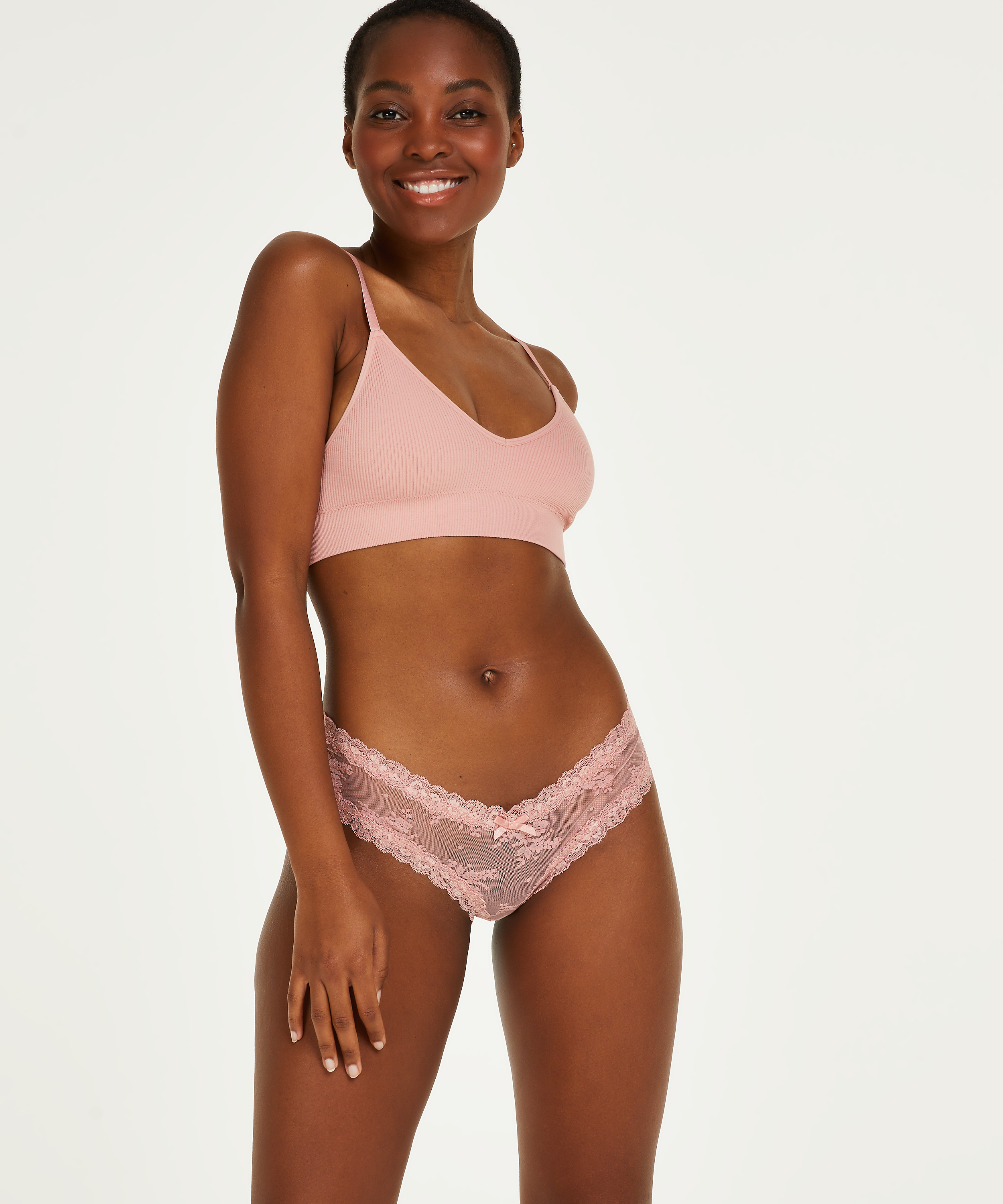 Brazilian V-shape mesh, Rose, main