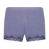 Shorts aus Velours mit Spitze, Lila