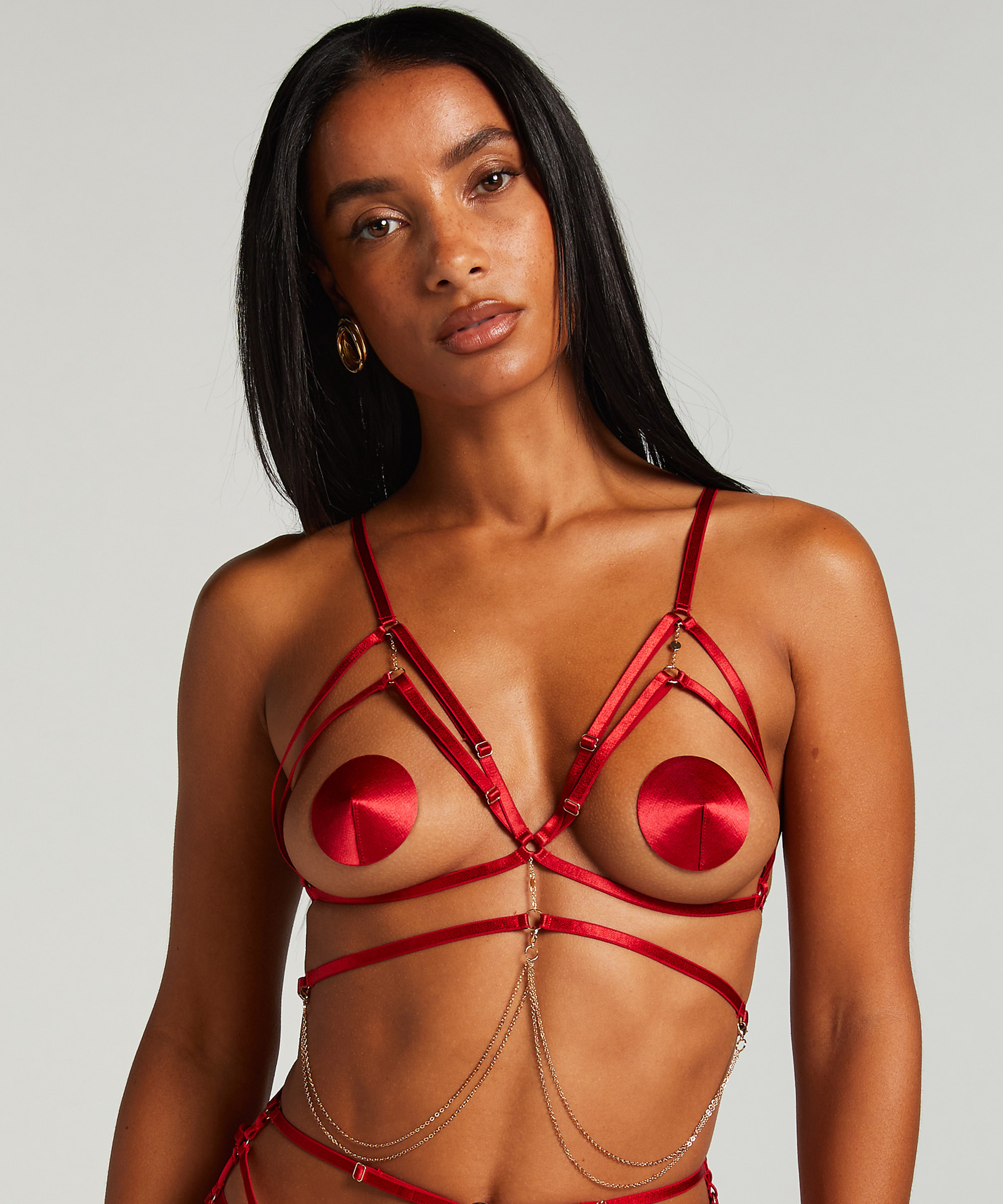 Bralette Chain Top, Rot, main