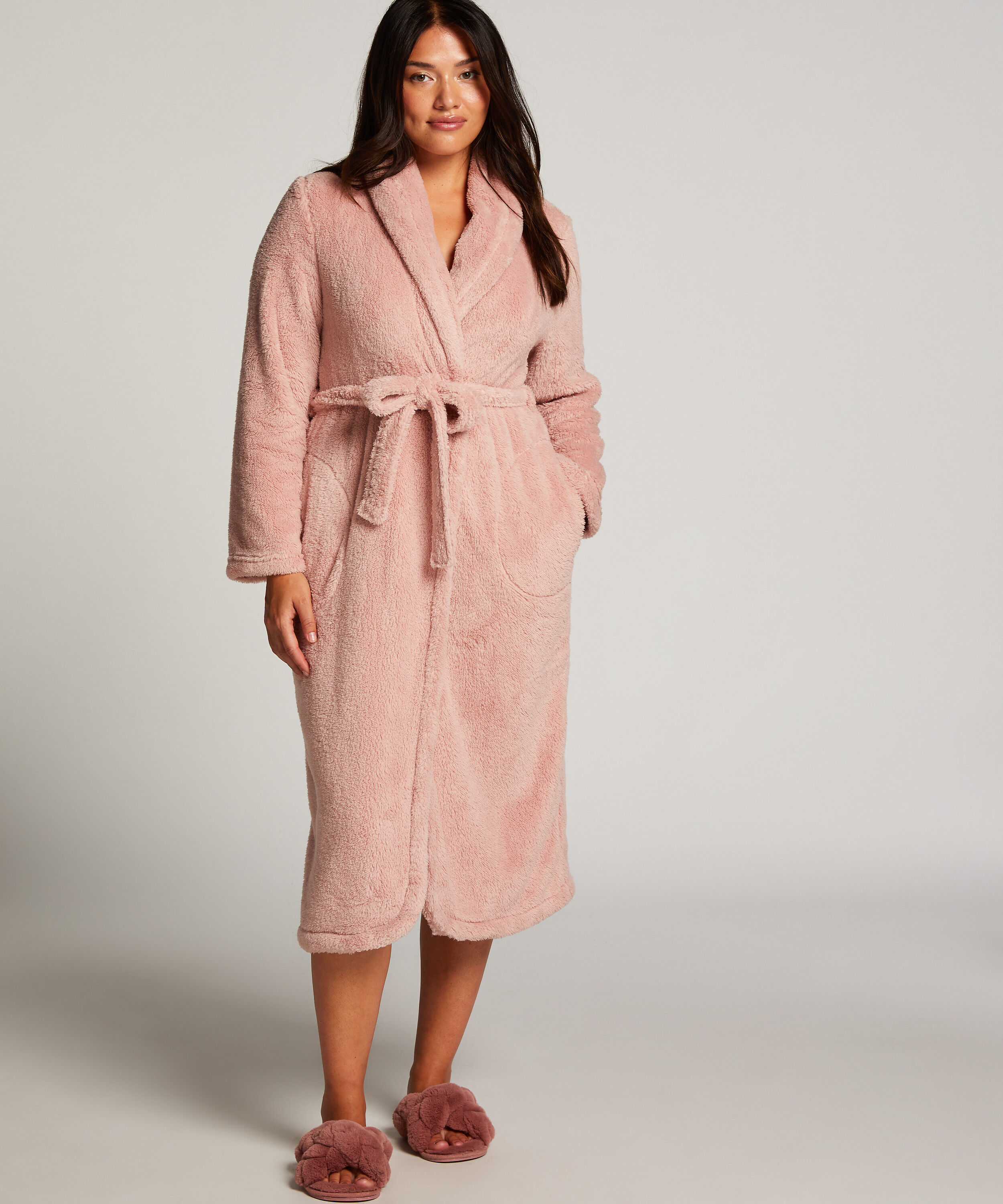 Bademantel Fleece, Rose
