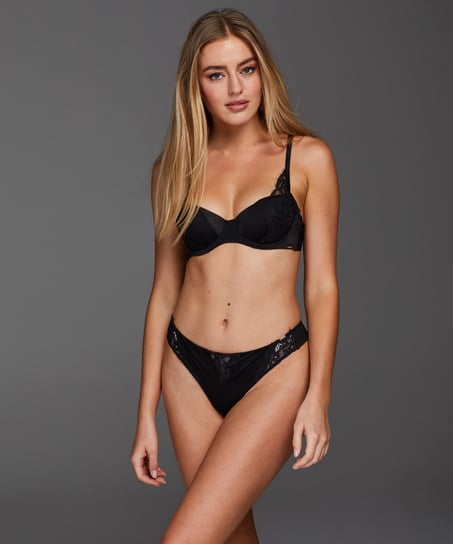 Soutien-gorge corbeille à armatures rembourré  Geneviève, Noir