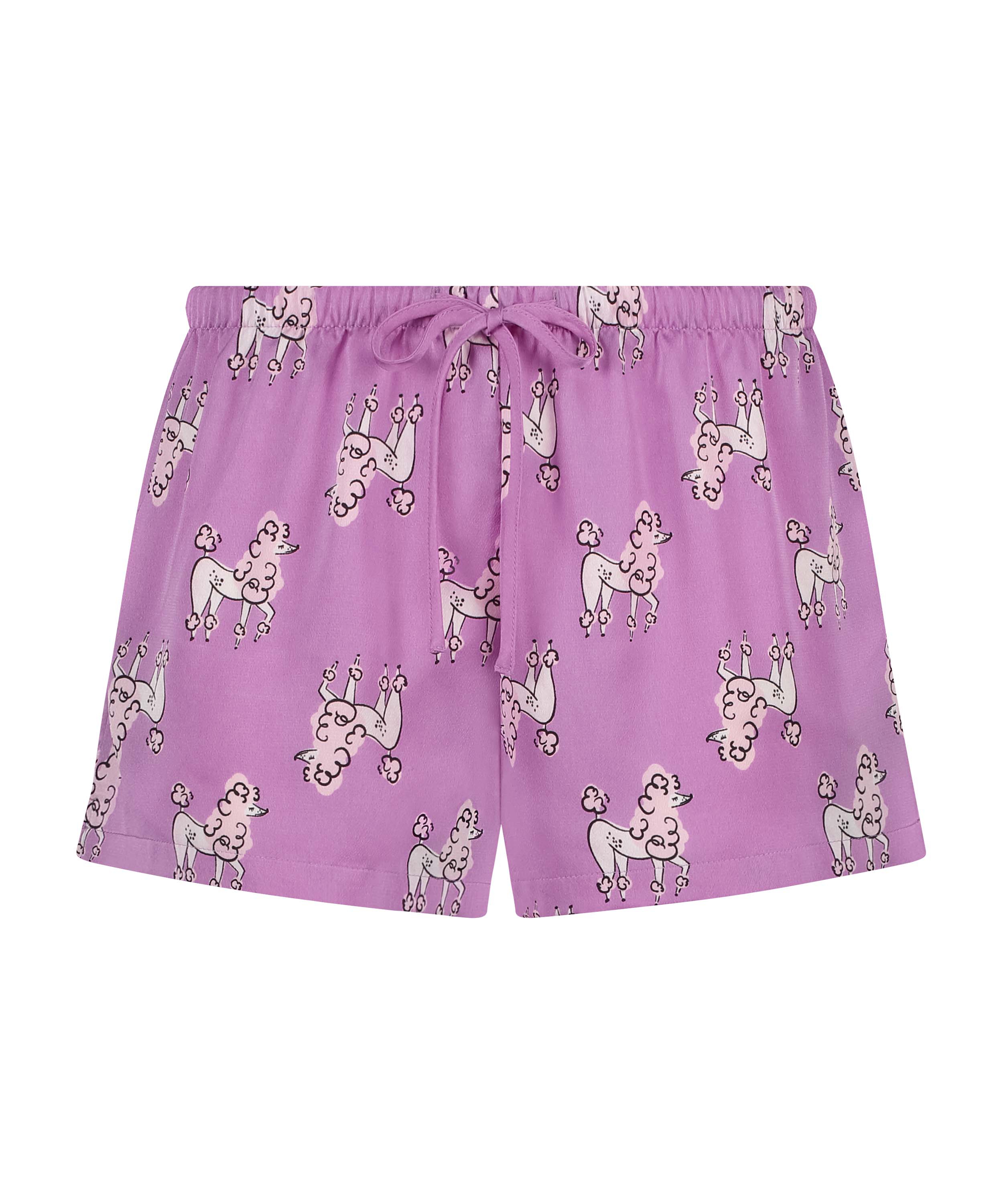 Short de pyjama Satin, Violet, main