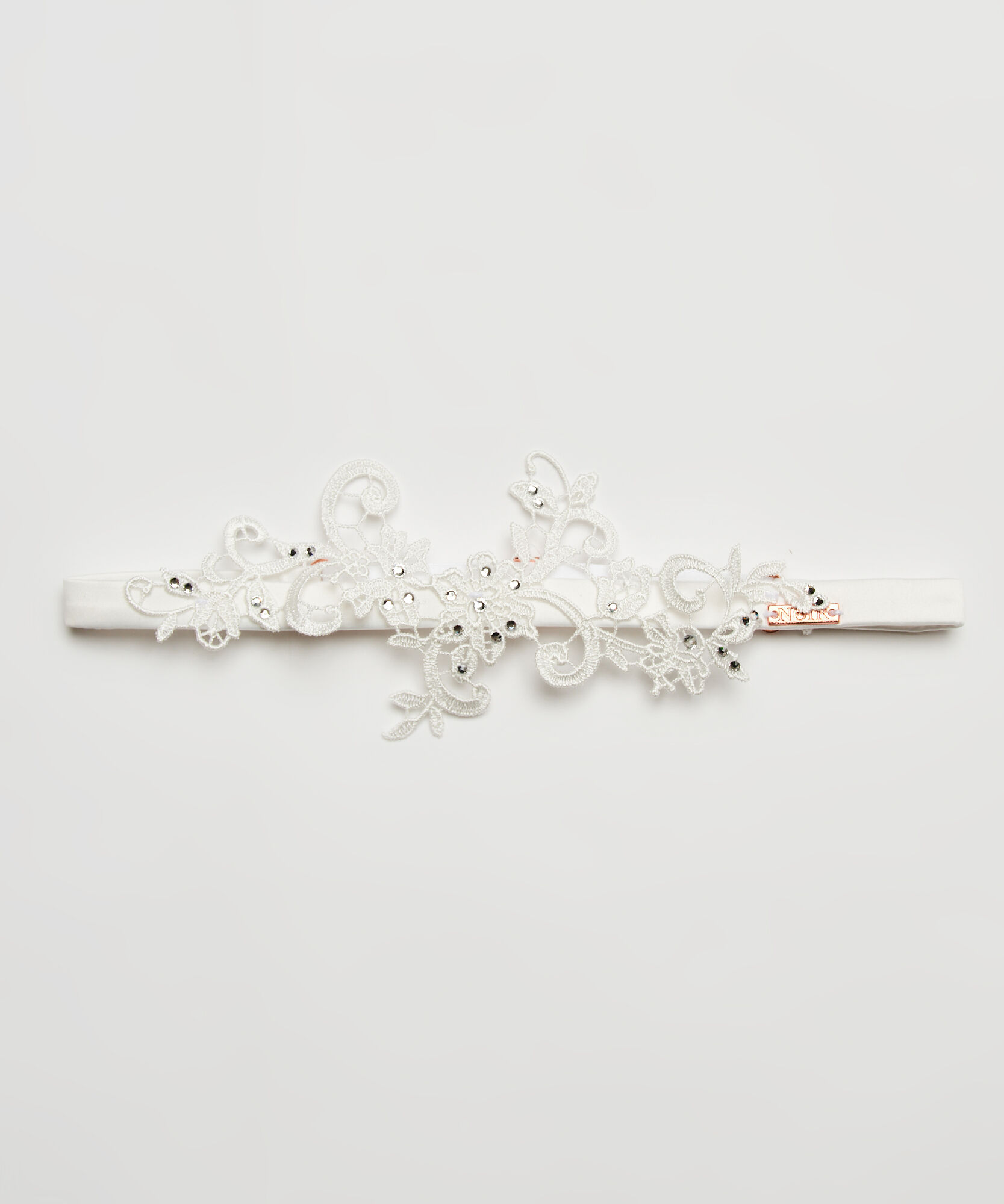 Strumpfband Guipure-Spitze Noir, Wei&szlig;