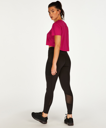 HKMX Crop Top Mesh, Rose