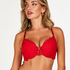 Soutien-gorge &agrave; armatures push-up Oceana, Rouge
