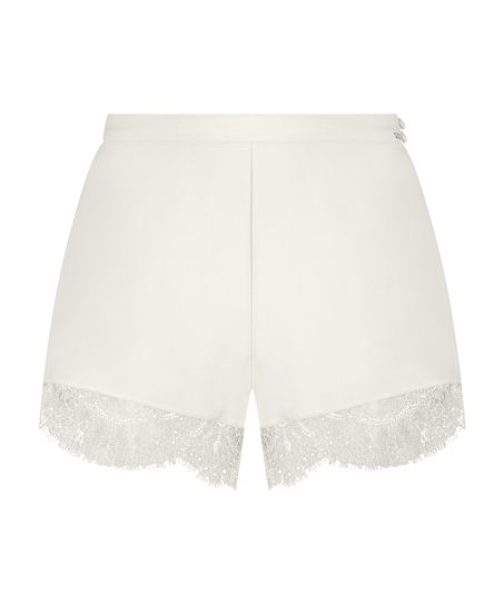 Satin Short Camille, Weiß
