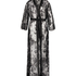 Long Kimono Allover Lace, Noir