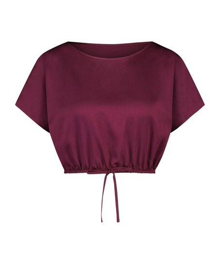 Top court en satin, Violet
