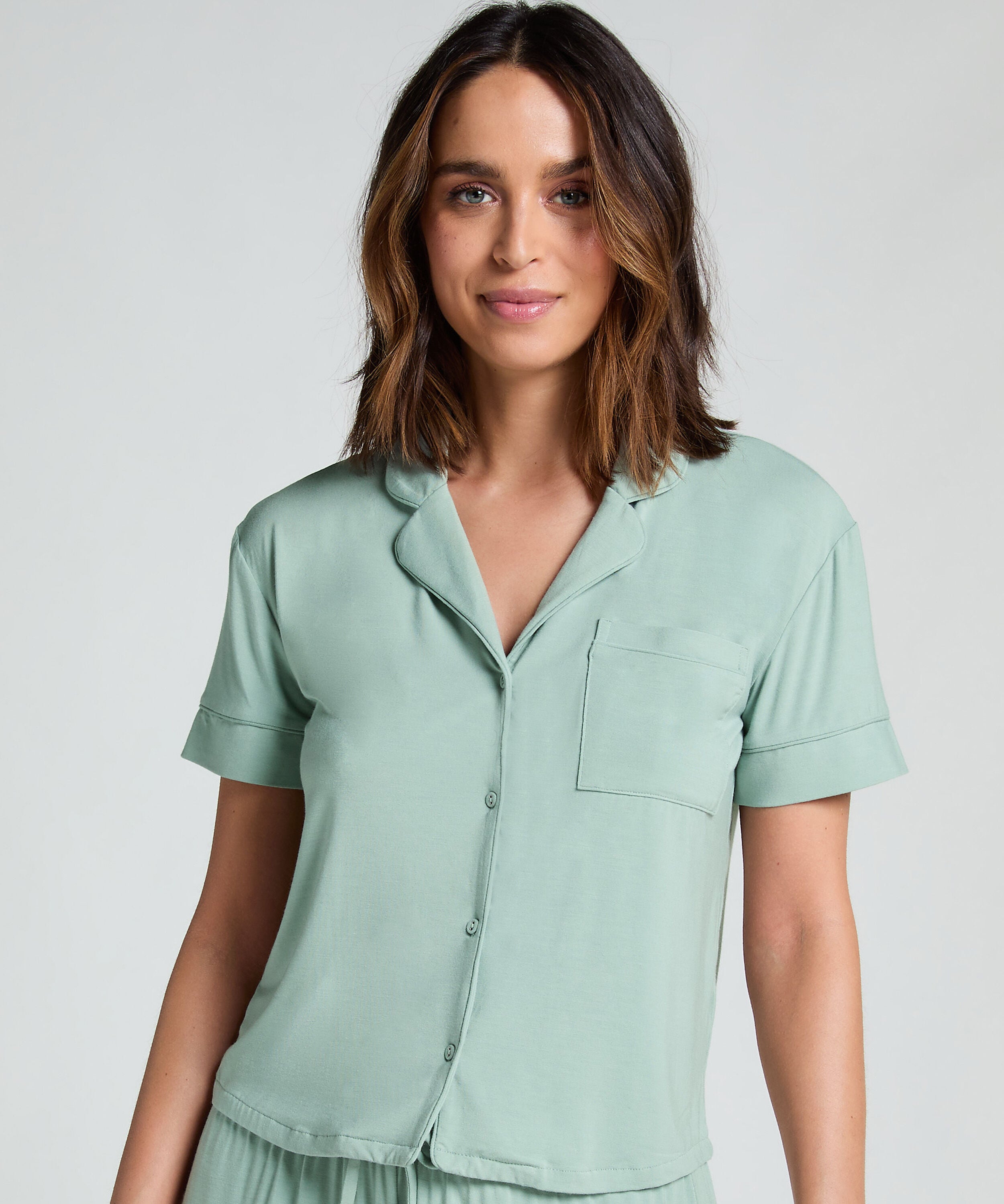 Kurzärmelige Jersey-Jacke Essential, Grün