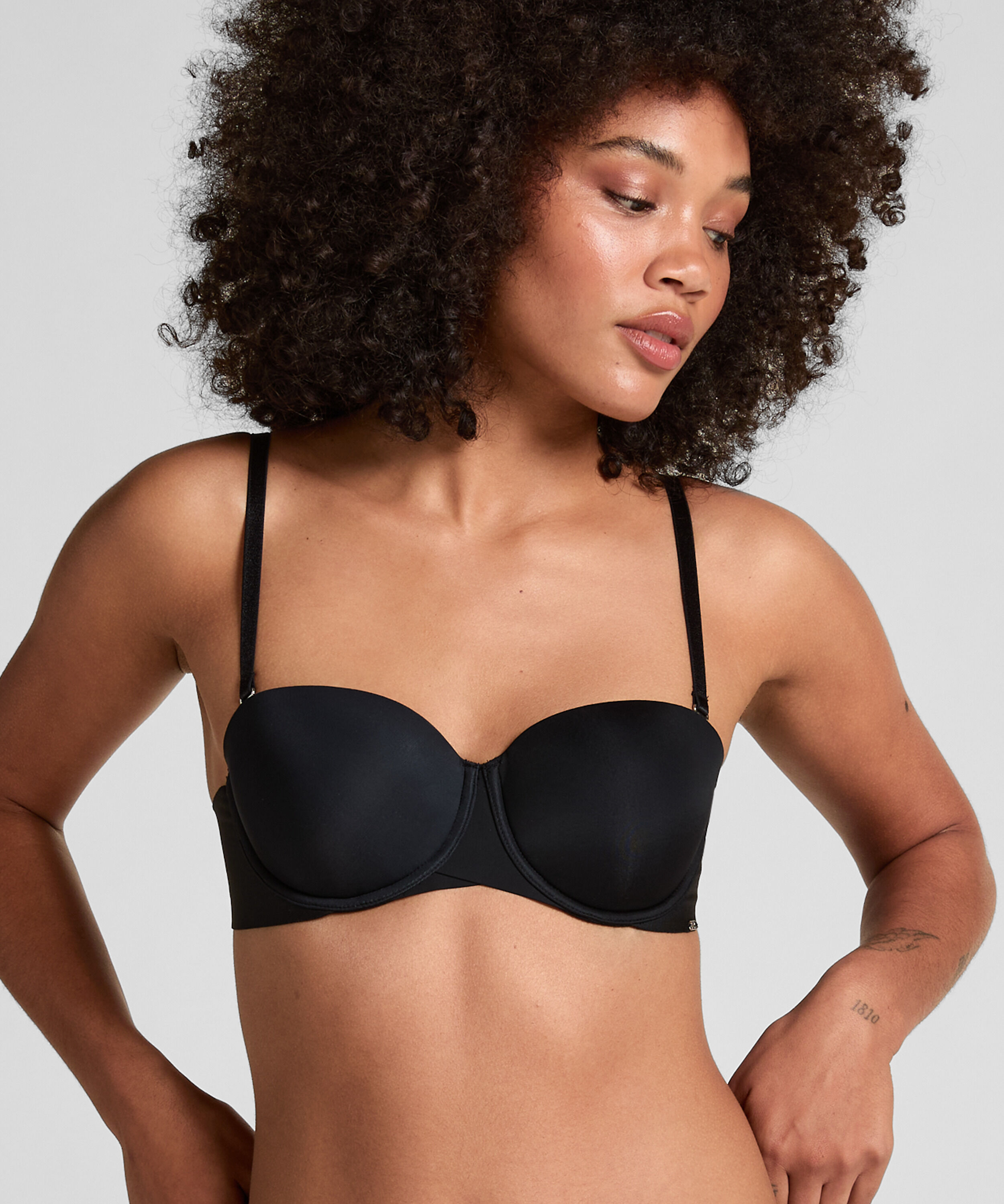 Soutien-gorge à armatures préformé sans bretelles Jane, Noir