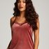 Camisole velours Dentelle, Rose