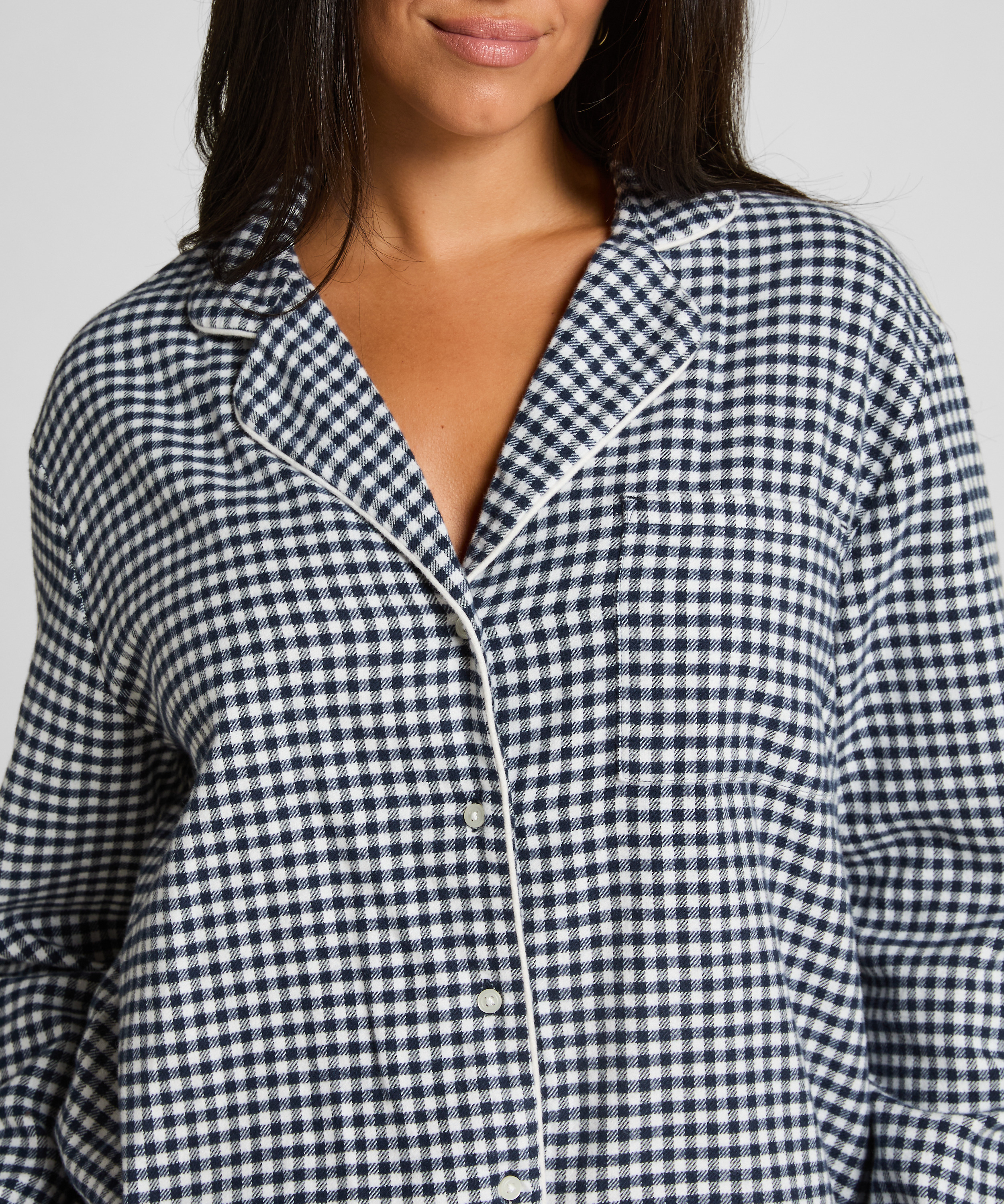 Pyjamatop Flanel Essentials, Blau, main