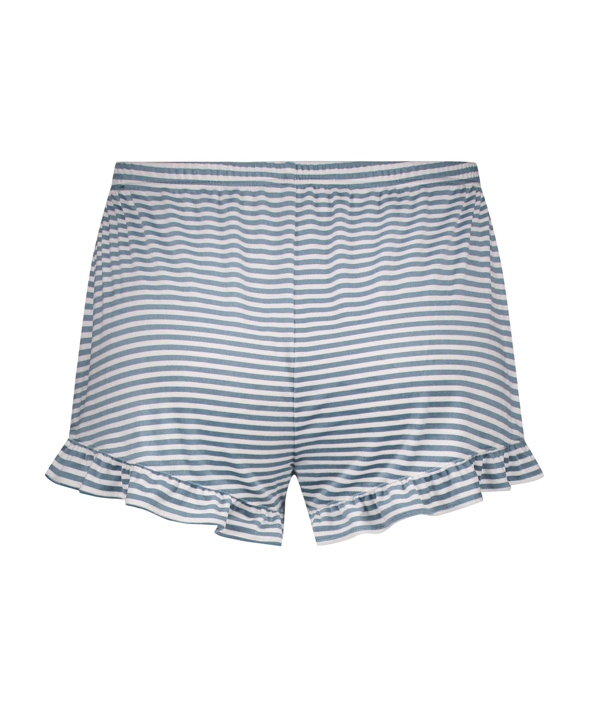 Short Velours à volants, Bleu, main