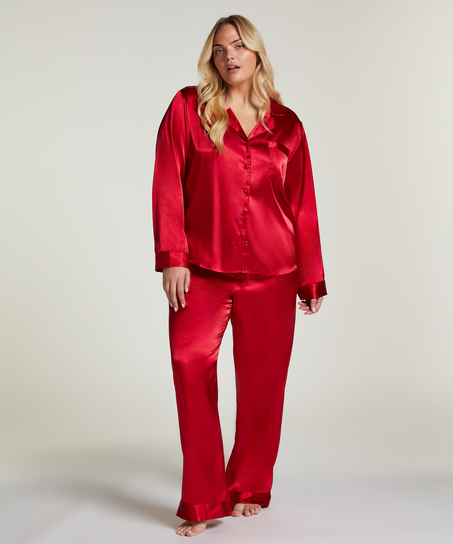 Pantalon Satin, Rouge