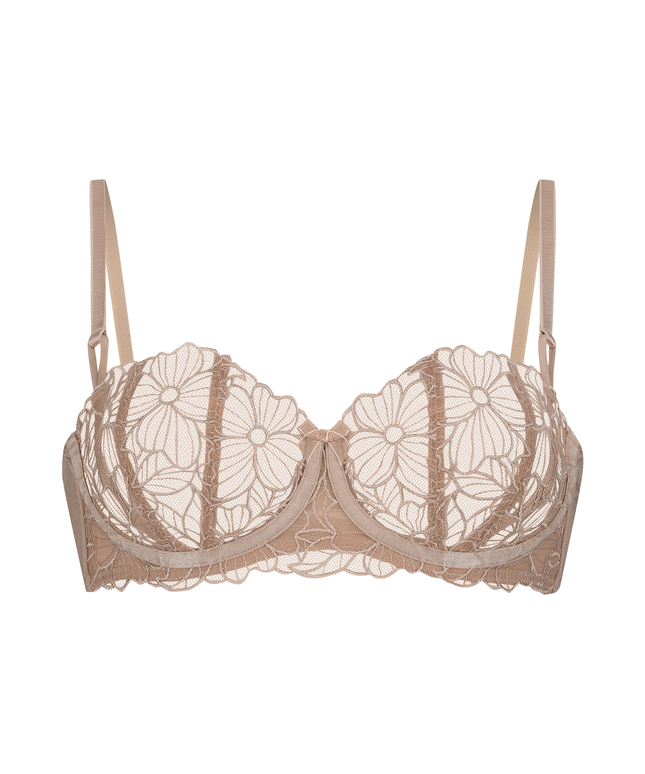 Soutien-gorge &agrave; armatures non-pr&eacute;form&eacute; longline Anya, Marron