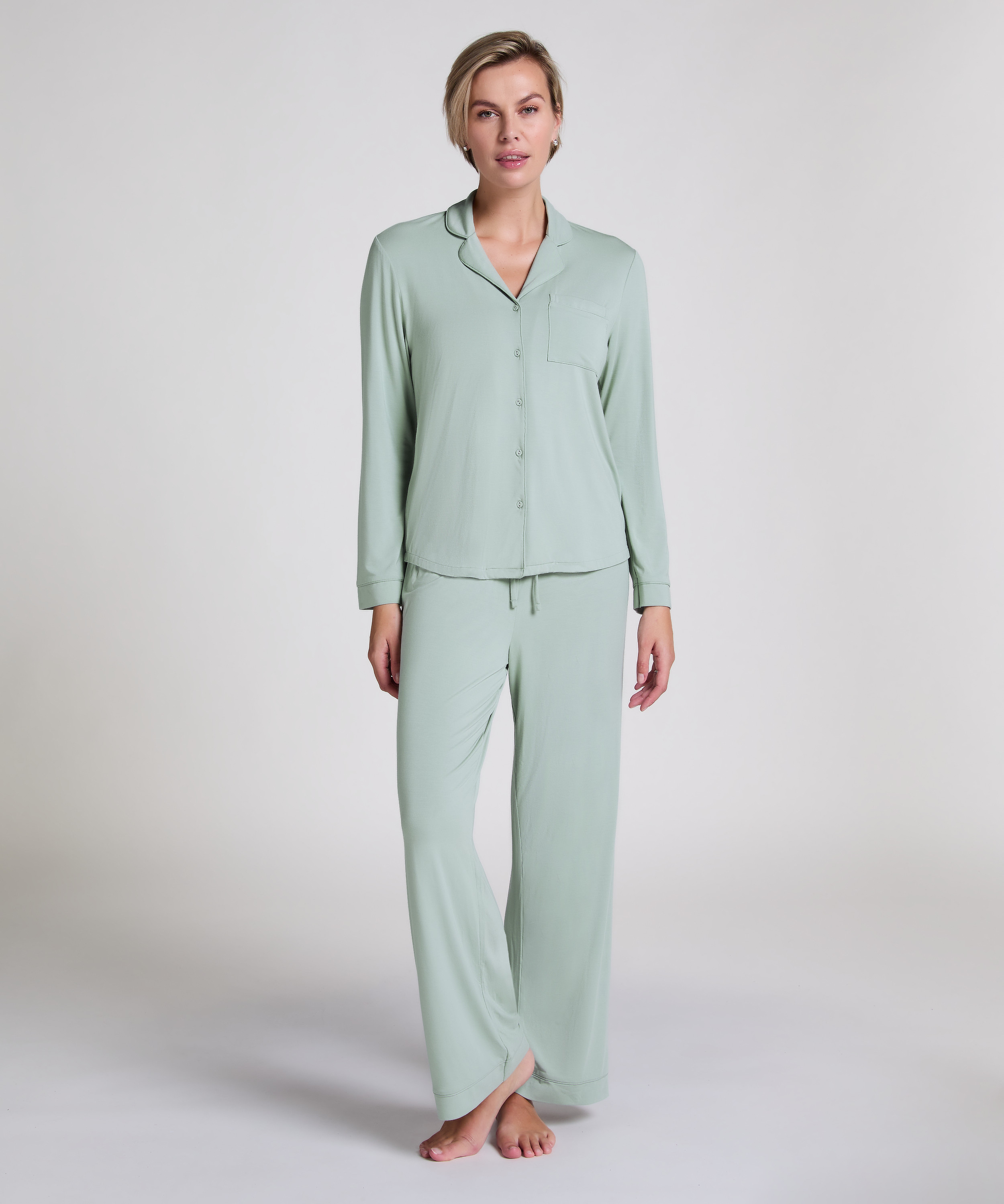 Veste à manches longues en jersey Essential, Vert, main