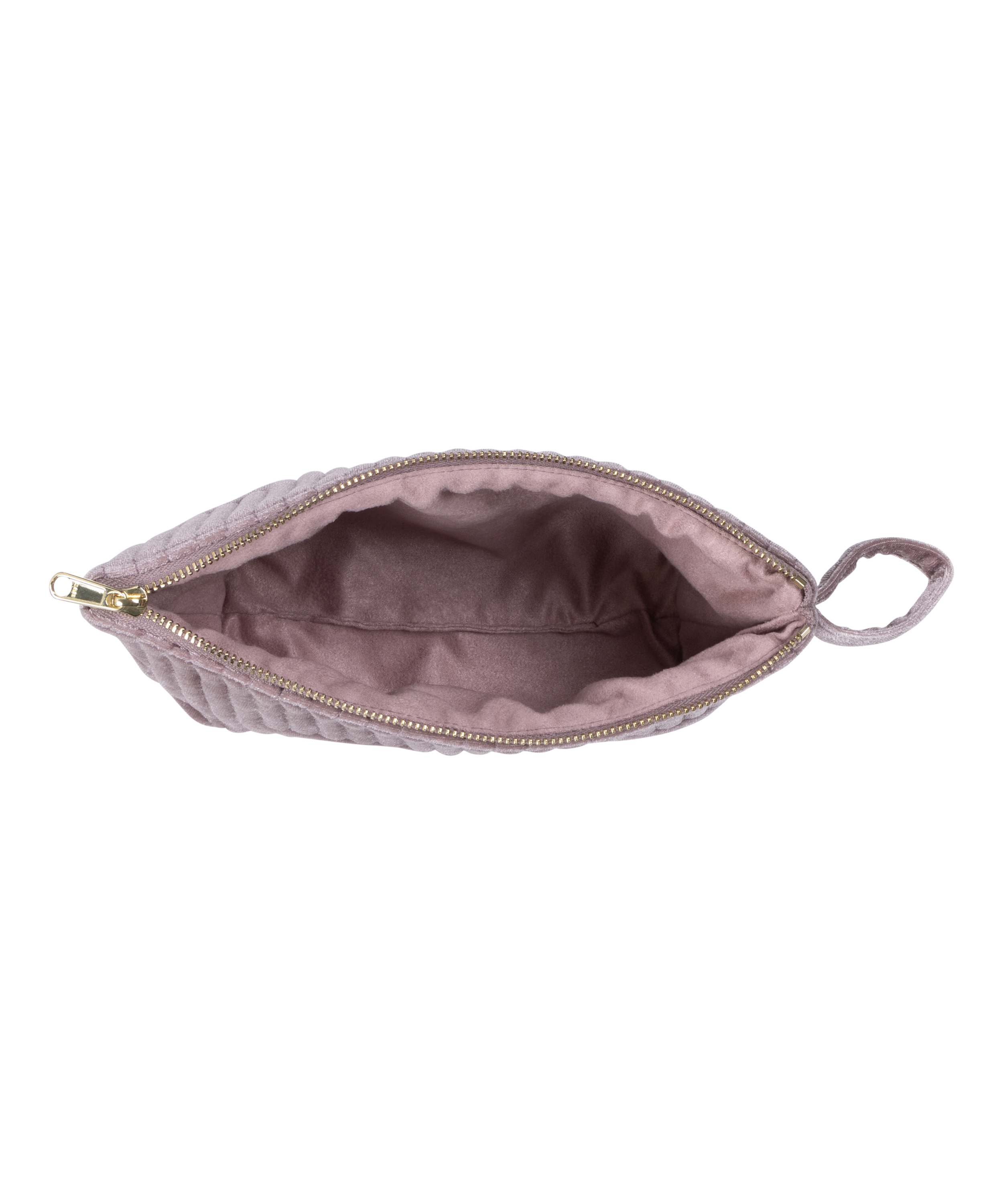 Kleine Kosmetiktasche aus Velours, Lila, main