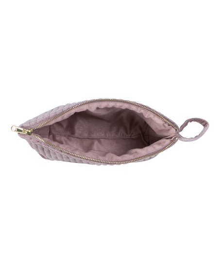 Kleine Kosmetiktasche aus Velours, Lila