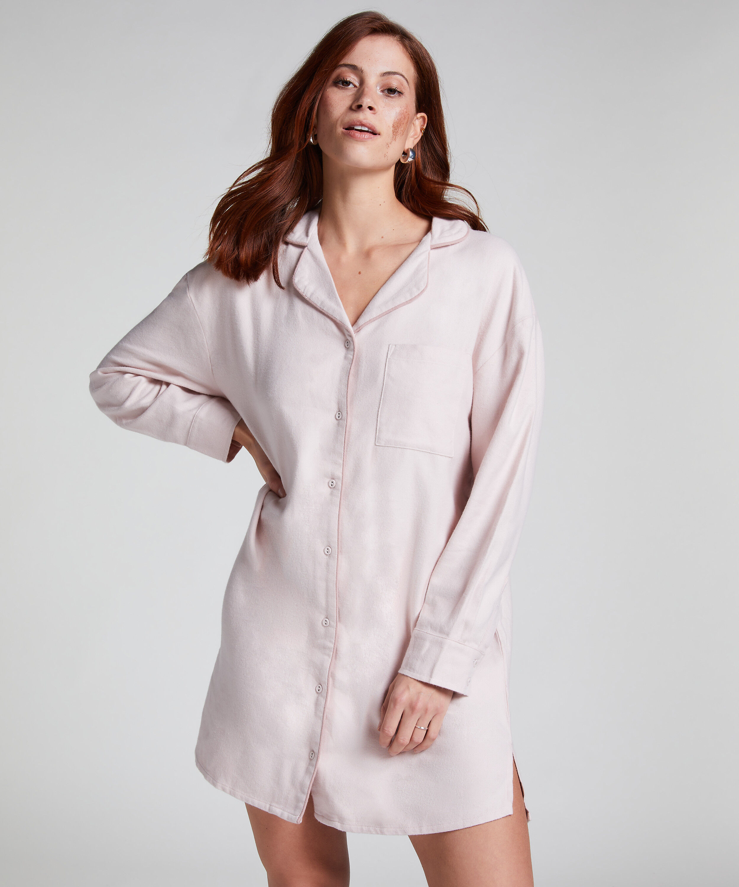 Nachthemd Flanel, Lila