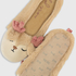 Pantoffeln Ballerina, Beige