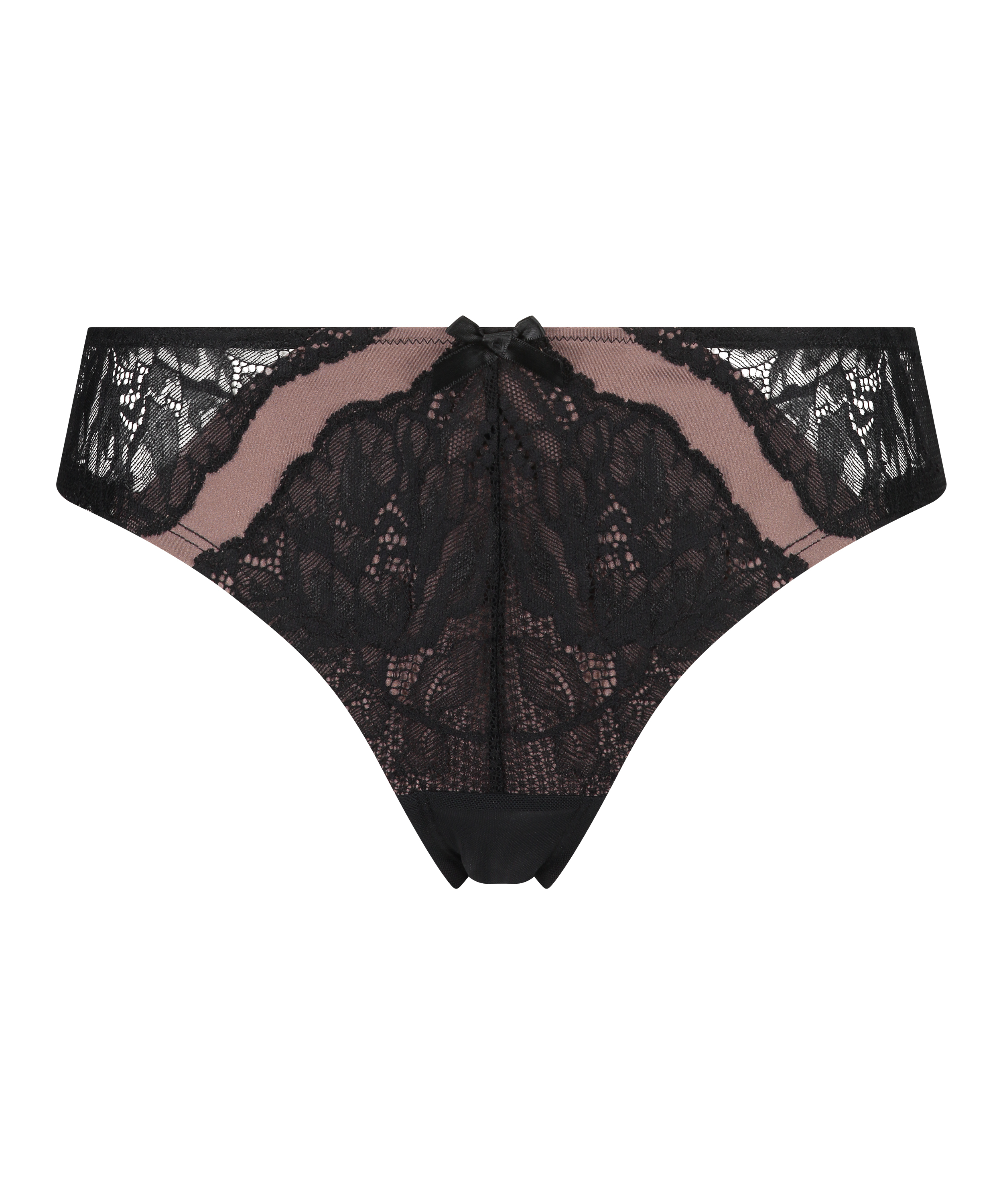 Slip br&eacute;silien taille haute Kimberley, Noir, main