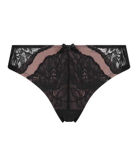 Slip br&eacute;silien taille haute Kimberley, Noir