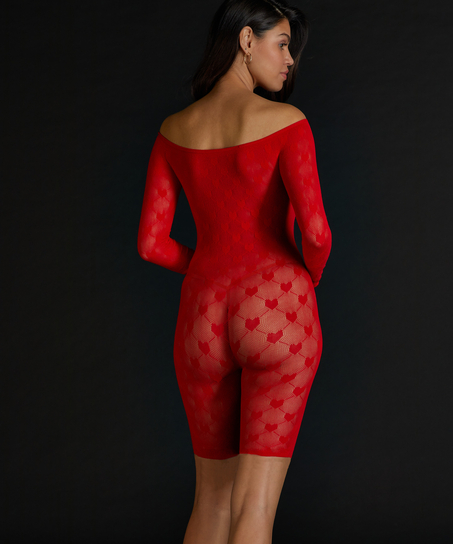 Private Heart Playsuit, Rot