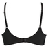 Vorgeformter Bügel-BH, Satin Fleece, Schwarz