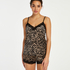 Haut Cami Velours Zebra, Noir