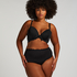 Vorgeformtes Bügel-Bikinitop Scallop, Schwarz