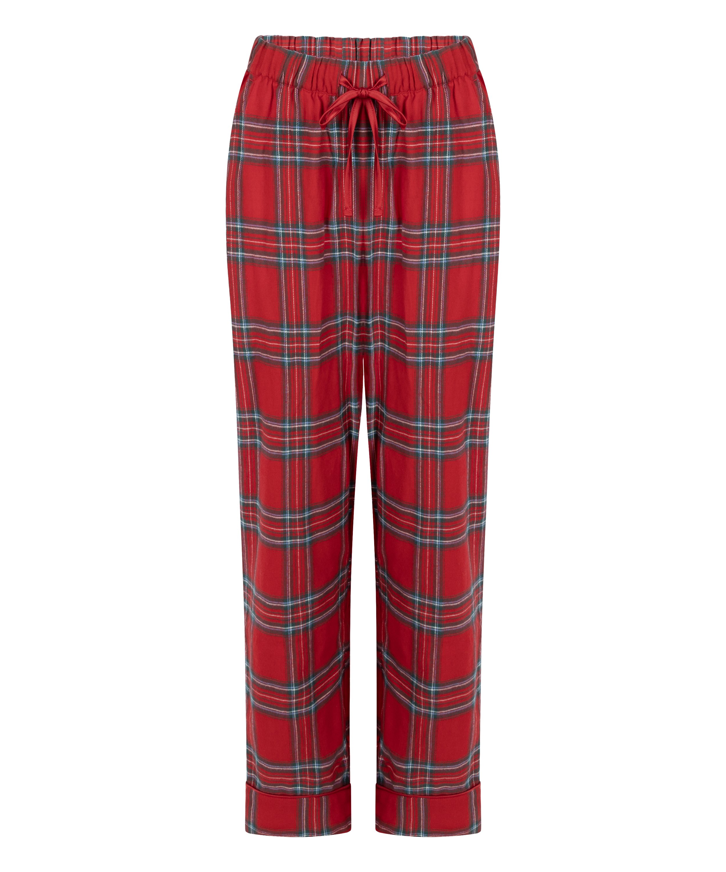 Pyjamahose aus Flanell, Rot, main
