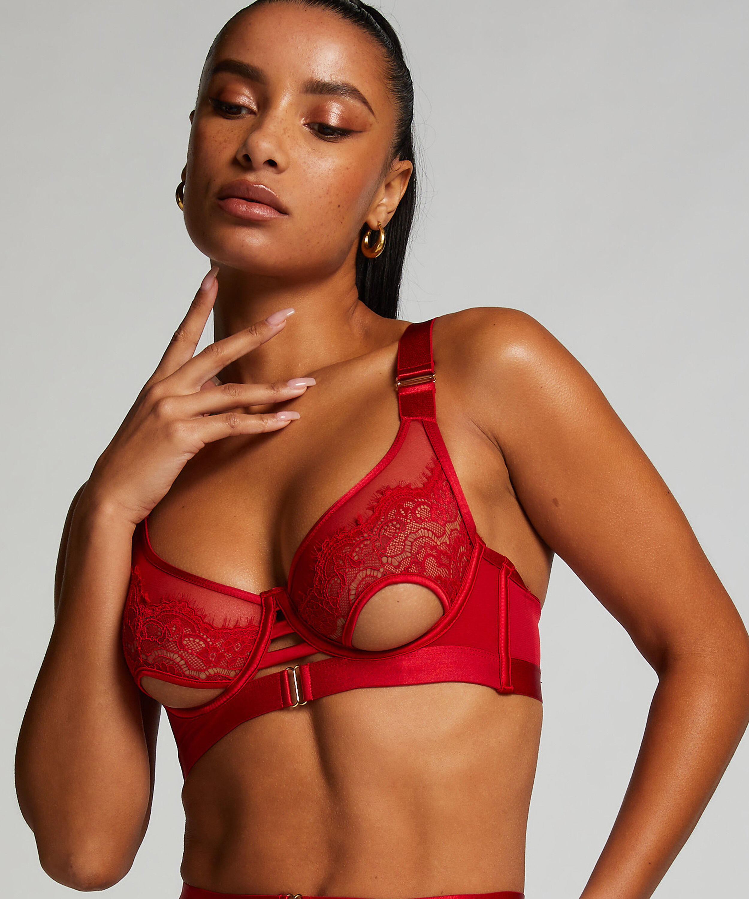 Soutien-gorge &agrave; armatures non-pr&eacute;form&eacute; Aurelia, Rouge