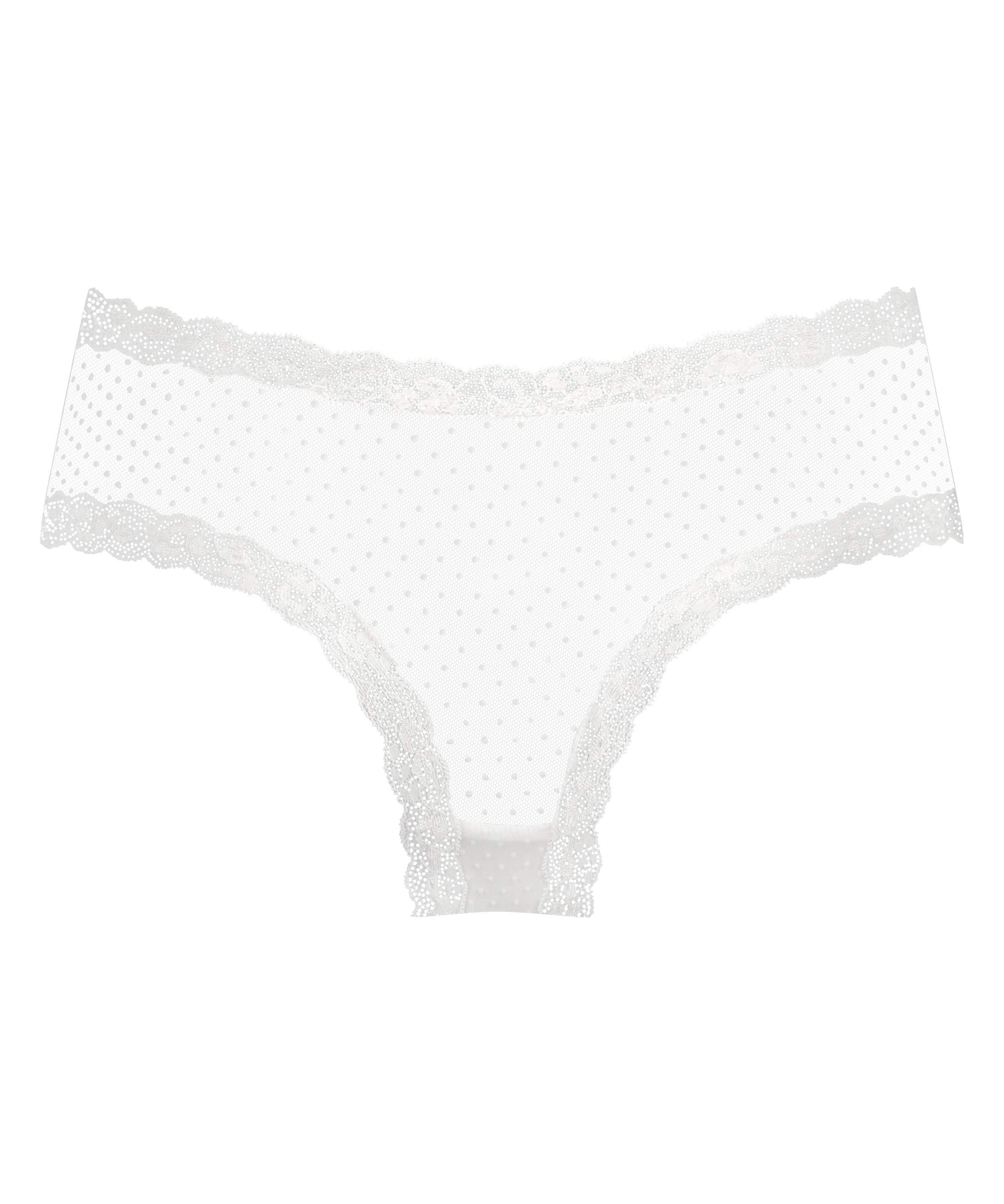 Slip brésilien V-shape mesh, Blanc, main